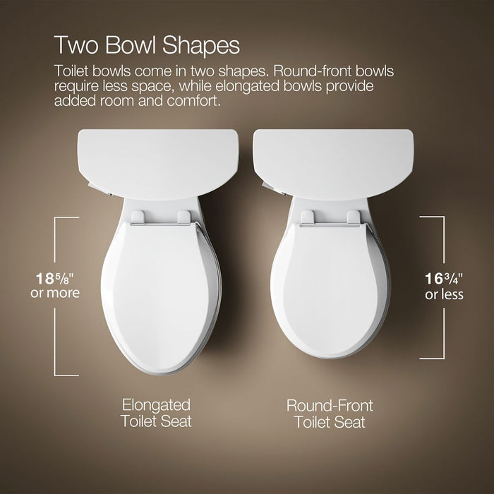 KOHLER K-3989-0 K-3989 Highline Two-piece Elongated Toilet, Dual-flush