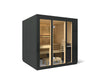 KOHLER K-39950-0FNC C1 Five-person Indoor Sauna, Graphite Grey - 3/4 view of product