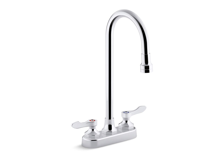 KOHLER K-400T70-4AKA Triton 1.0 gpm centerset bathroom sink faucet with aerated flow, gooseneck spout and lever handles, drain not included