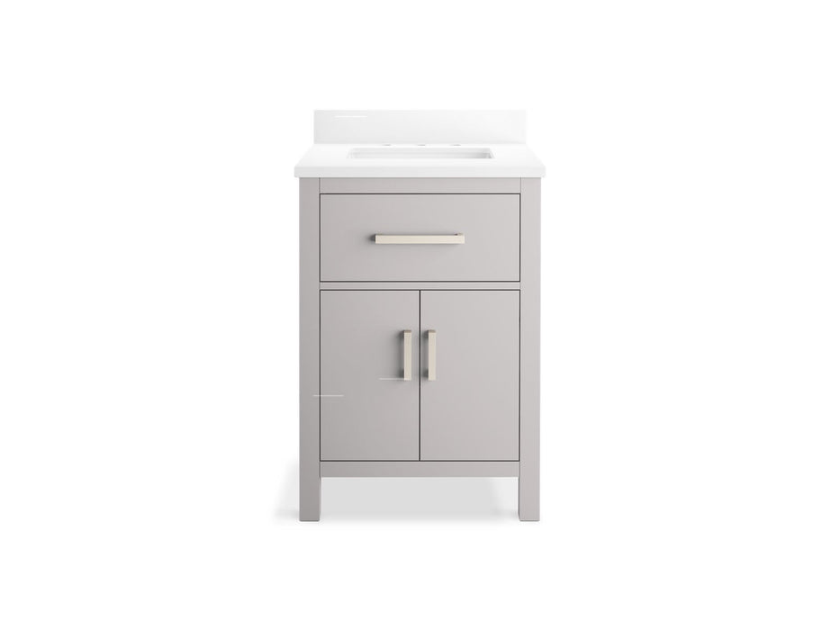 KOHLER K-40637-BD1 Kresla 24" bathroom vanity cabinet with sink and quartz top, atmos grey - view 5