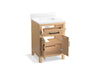 KOHLER K-40637-BD1 Kresla 24" bathroom vanity cabinet with sink and quartz top, light oak - view 2