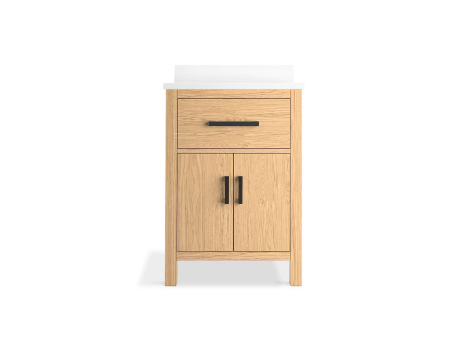 KOHLER K-40637-BD1 Kresla 24" bathroom vanity cabinet with sink and quartz top, light oak - view 3