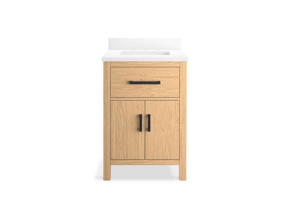 KOHLER K-40637-BD1 Kresla 24" bathroom vanity cabinet with sink and quartz top, light oak - view 4