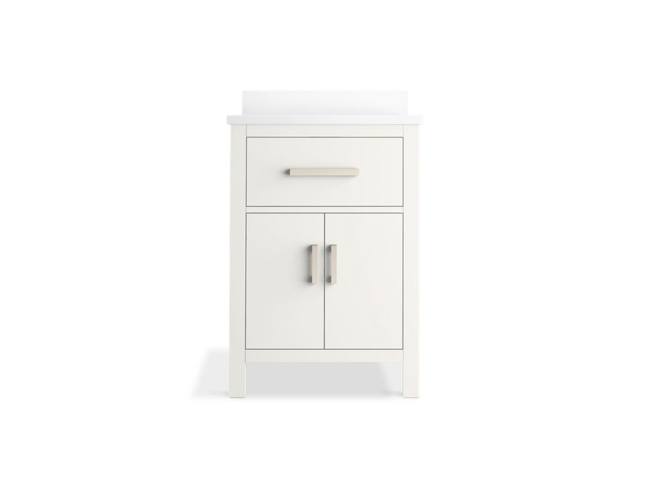 KOHLER K-40637-BD1 Kresla 24" bathroom vanity cabinet with sink and quartz top, white - view 3