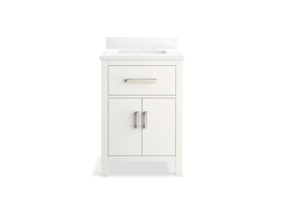 KOHLER K-40637-BD1 Kresla 24" bathroom vanity cabinet with sink and quartz top, white - view 4