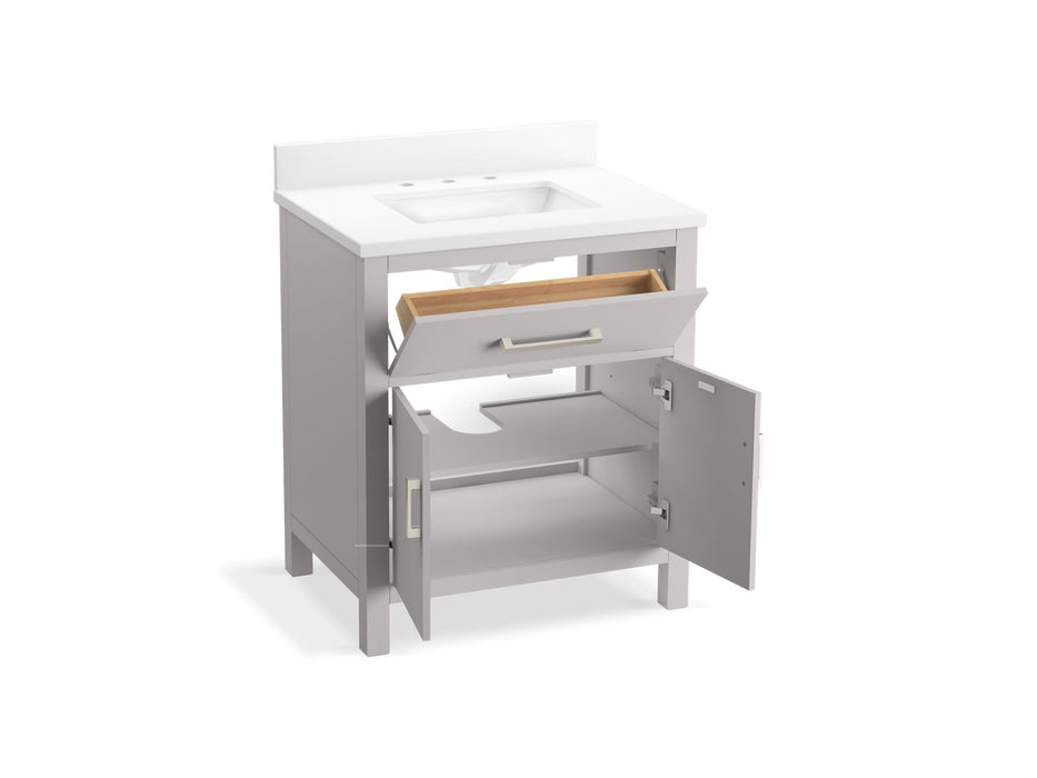KOHLER K-40638-BD1 Kresla 30" bathroom vanity cabinet with sink and quartz top, atmos grey - view 2