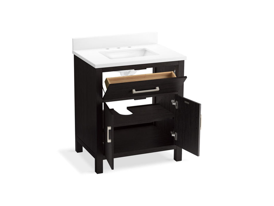 KOHLER K-40638-BD1 Kresla 30" bathroom vanity cabinet with sink and quartz top, carbon oak - view 2