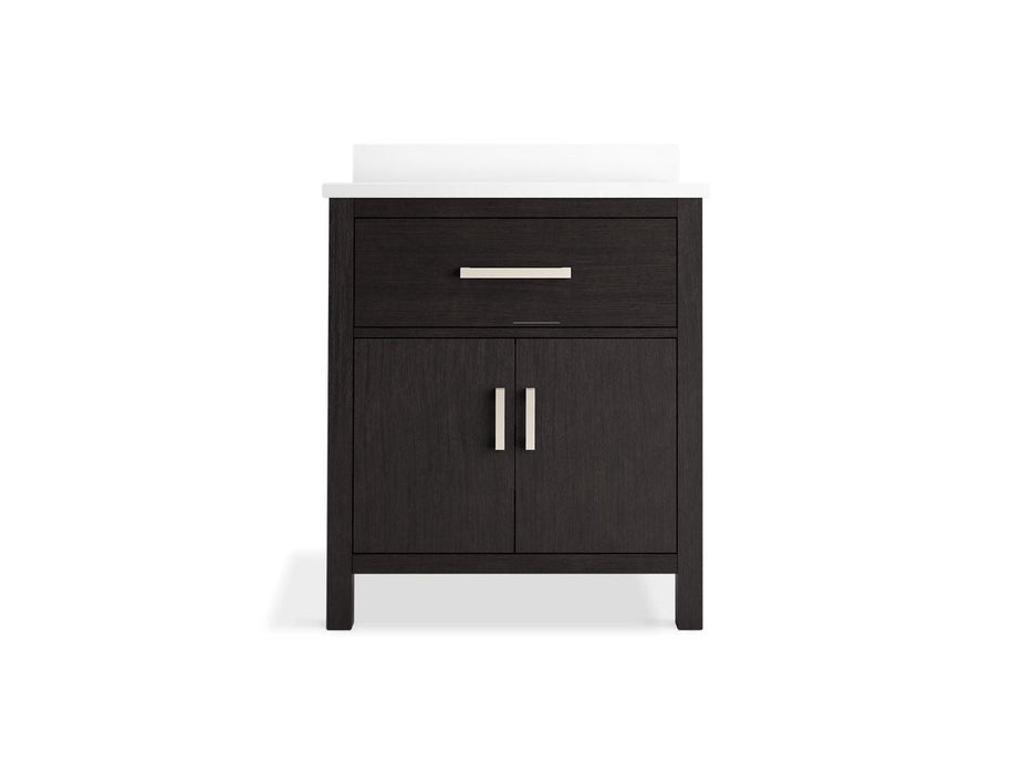 KOHLER K-40638-BD1 Kresla 30" bathroom vanity cabinet with sink and quartz top, carbon oak - view 4