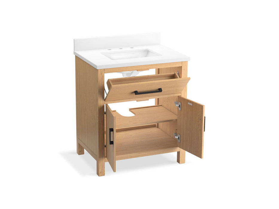 KOHLER K-40638-BD1 Kresla 30" bathroom vanity cabinet with sink and quartz top, light oak - view 2