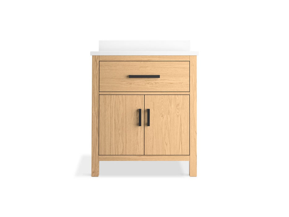 KOHLER K-40638-BD1 Kresla 30" bathroom vanity cabinet with sink and quartz top, light oak - view 3