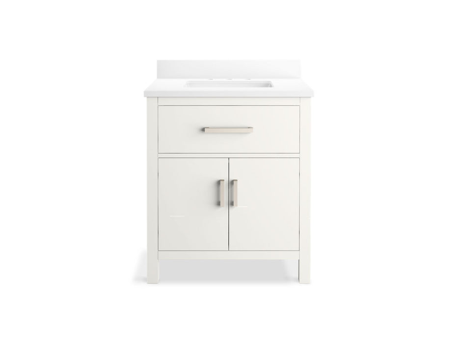 KOHLER K-40638-BD1 Kresla 30" bathroom vanity cabinet with sink and quartz top, white - view 4