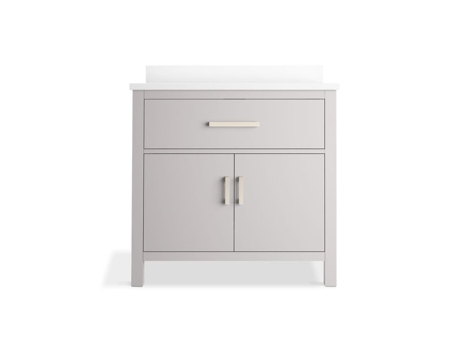 KOHLER K-40639-BD1 Kresla 36" bathroom vanity cabinet with sink and quartz top, atmos grey - view 4