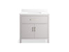 KOHLER K-40639-BD1 Kresla 36" bathroom vanity cabinet with sink and quartz top, atmos grey - view 5