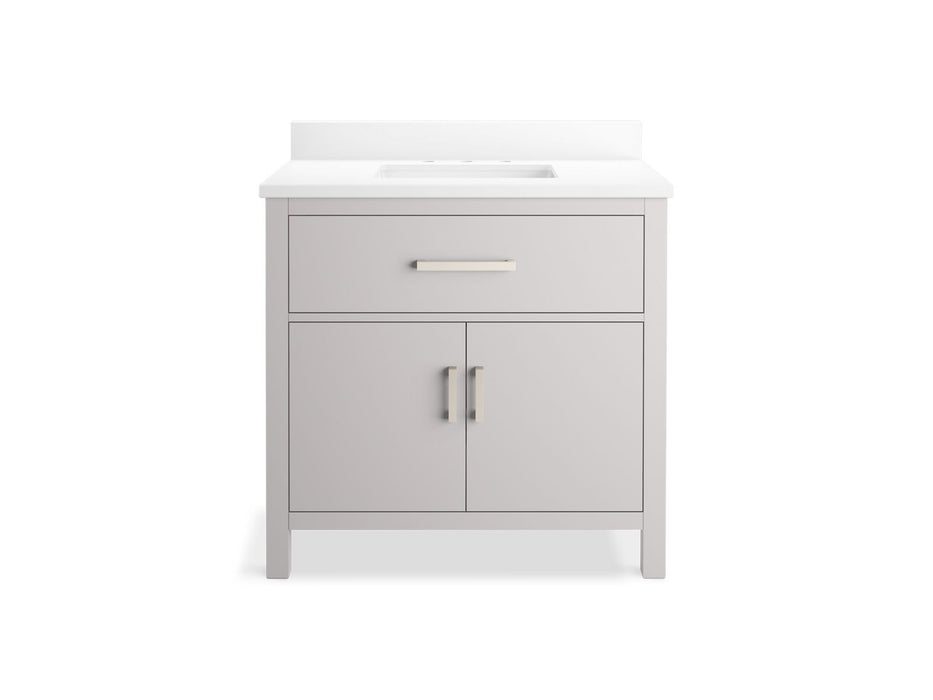 KOHLER K-40639-BD1 Kresla 36" bathroom vanity cabinet with sink and quartz top, atmos grey - view 5
