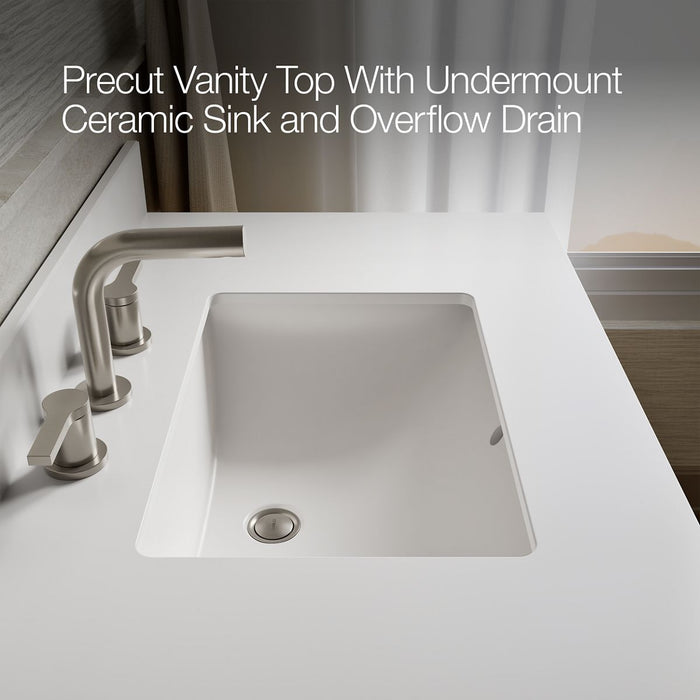 KOHLER K-40639-BD1 Kresla 36" bathroom vanity cabinet with sink and quartz top, draper oak - view 3
