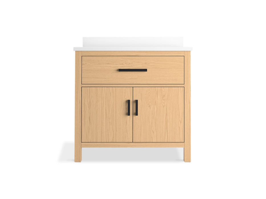 KOHLER K-40639-BD1 Kresla 36" bathroom vanity cabinet with sink and quartz top, light oak - view 3
