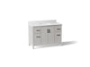 KOHLER K-40640-BD1 Kresla 48" bathroom vanity cabinet with sink and quartz top, atmos grey