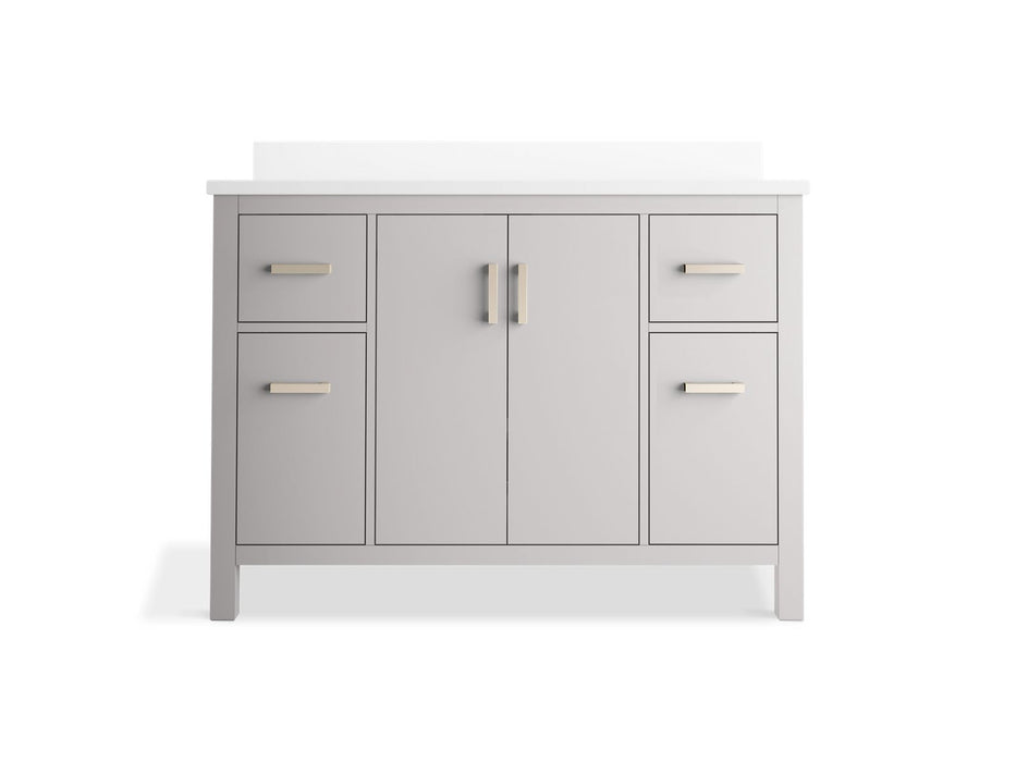 KOHLER K-40640-BD1 Kresla 48" bathroom vanity cabinet with sink and quartz top, atmos grey - view 3