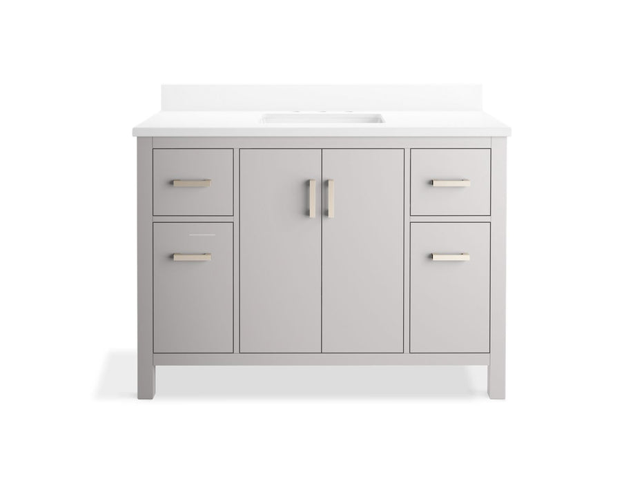 KOHLER K-40640-BD1 Kresla 48" bathroom vanity cabinet with sink and quartz top, atmos grey - view 4
