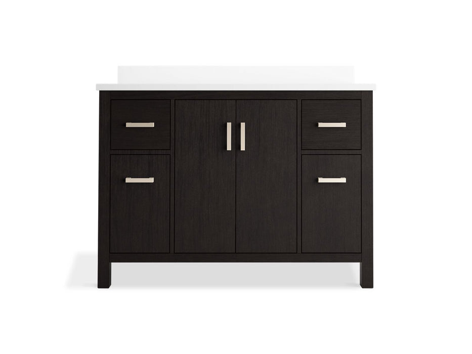 KOHLER K-40640-BD1 Kresla 48" bathroom vanity cabinet with sink and quartz top, carbon oak - view 4