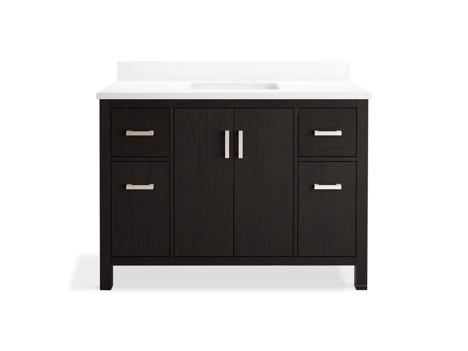 KOHLER K-40640-BD1 Kresla 48" bathroom vanity cabinet with sink and quartz top, carbon oak - view 5