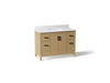 KOHLER K-40640-BD1 Kresla 48" bathroom vanity cabinet with sink and quartz top, light oak