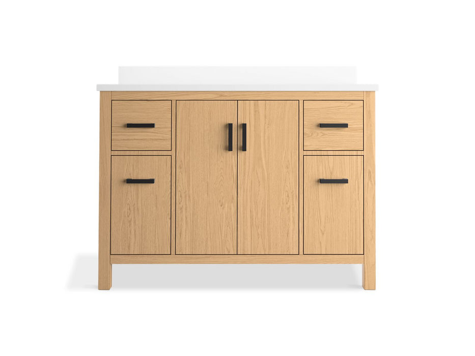 KOHLER K-40640-BD1 Kresla 48" bathroom vanity cabinet with sink and quartz top, light oak - view 3