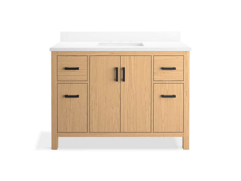 KOHLER K-40640-BD1 Kresla 48" bathroom vanity cabinet with sink and quartz top, light oak - view 4