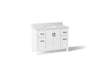 KOHLER K-40640-BD1 Kresla 48" bathroom vanity cabinet with sink and quartz top, white
