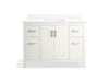 KOHLER K-40640-BD1 Kresla 48" bathroom vanity cabinet with sink and quartz top, white - view 4