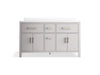 KOHLER K-40641-BD1 Kresla 60" bathroom vanity cabinet with sinks and quartz top, atmos grey - view 3