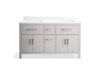 KOHLER K-40641-BD1 Kresla 60" bathroom vanity cabinet with sinks and quartz top, atmos grey - view 4