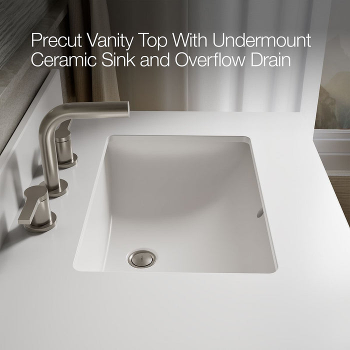 KOHLER K-40641-BD1 Kresla 60" bathroom vanity cabinet with sinks and quartz top, draper oak - view 4