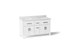 KOHLER K-40641-BD1 Kresla 60" bathroom vanity cabinet with sinks and quartz top, white