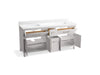 KOHLER K-40642-BD1 Kresla 72" bathroom vanity cabinet with sinks and quartz top, atmos grey - view 2