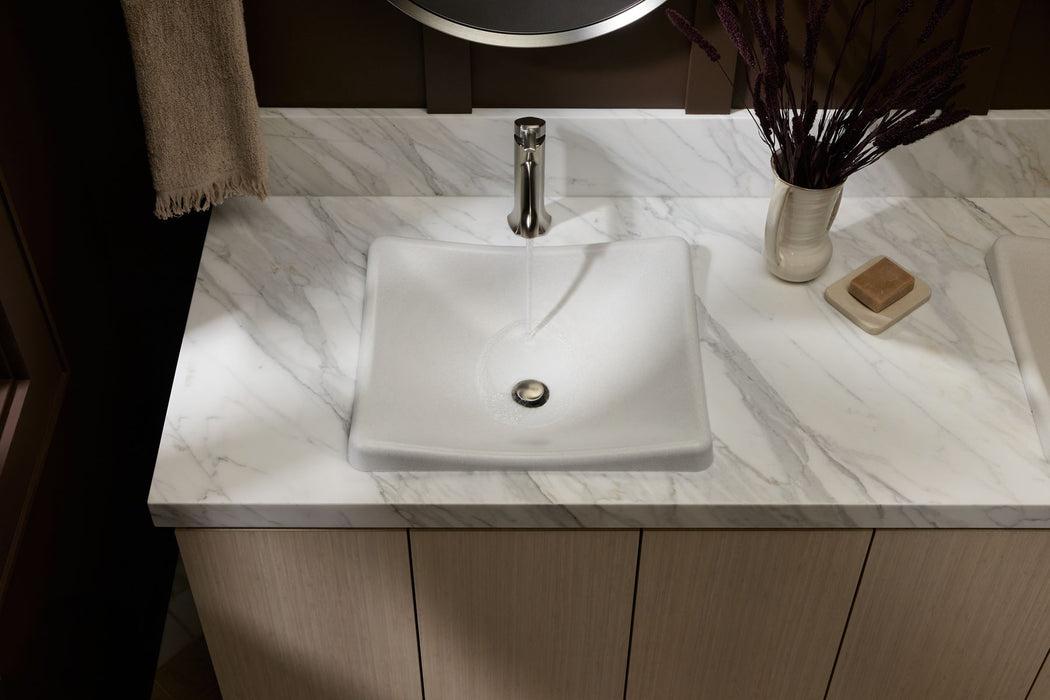 KOHLER K-41180-N WasteLAB DemiLav 17-3/4" Rectangular Vessel Bathroom Sink, No Overflow