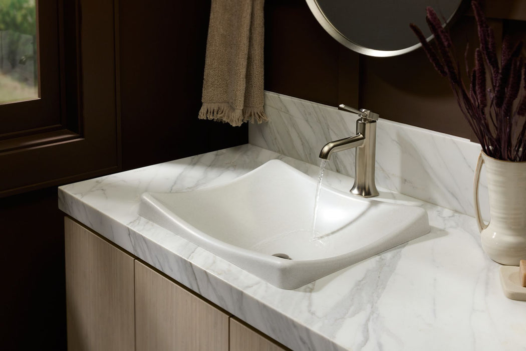 KOHLER K-41180-N WasteLAB DemiLav 17-3/4" Rectangular Vessel Bathroom Sink, No Overflow