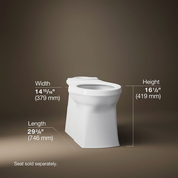 KOHLER K-4144 Corbelle Elongated toilet bowl with skirted trapway