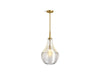 KOHLER K-42197-PE01 Simplice 12" teardrop pendant, brushed moderne brass - view 2