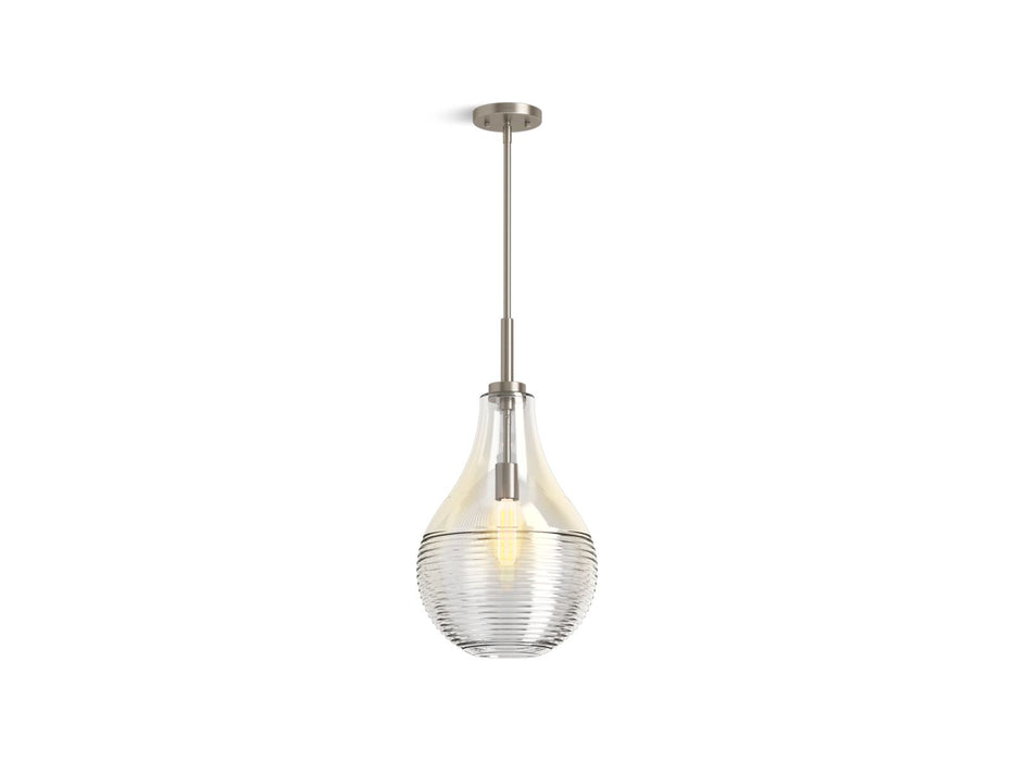 KOHLER K-42197-PE01 Simplice 12" teardrop pendant, brushed nickel - view 2