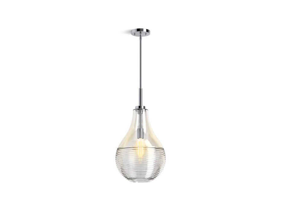 KOHLER K-42197-PE01 Simplice 12" teardrop pendant, polished chrome - view 2