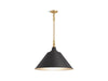 KOHLER K-42203-PE01 Varla 24" pendant, black with brass trim - view 2