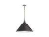 KOHLER K-42203-PE01 Varla 24" pendant, matte black with brushed nickel