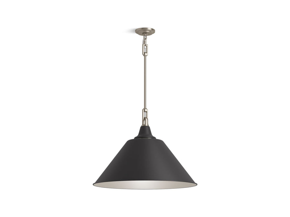 KOHLER K-42203-PE01 Varla 24" pendant, matte black with brushed nickel