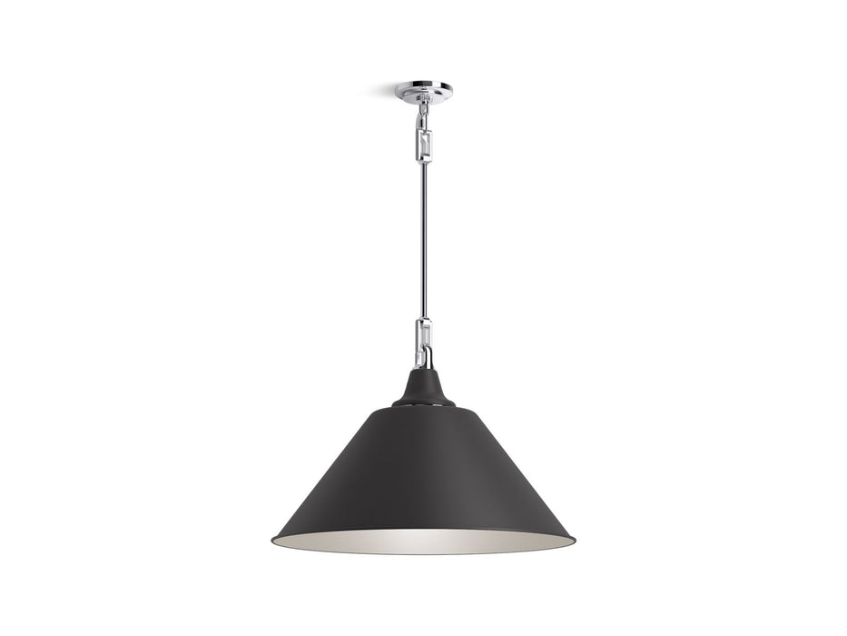 KOHLER K-42203-PE01 Varla 24" pendant, polished chrome matte black