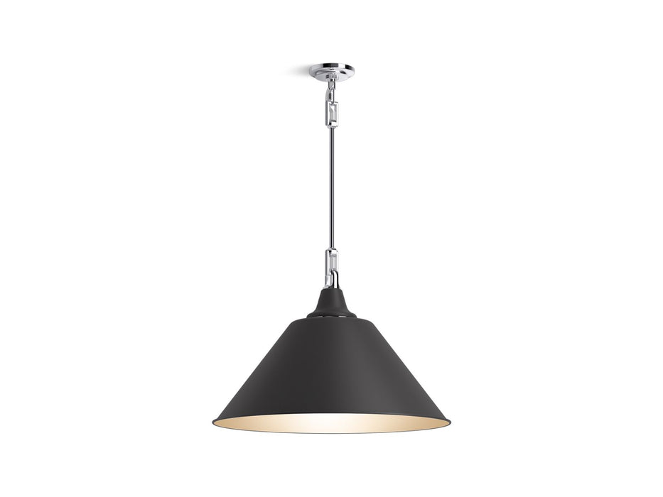 KOHLER K-42203-PE01 Varla 24" pendant, polished chrome matte black - view 2