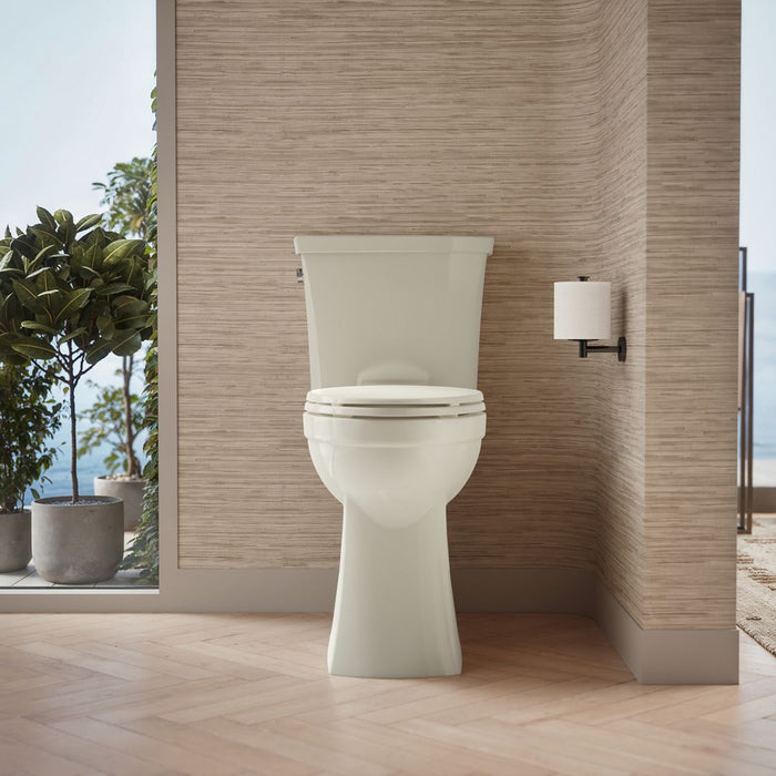 KOHLER K-43200 Kelston Tall elongated toilet bowl, biscuit - view 4