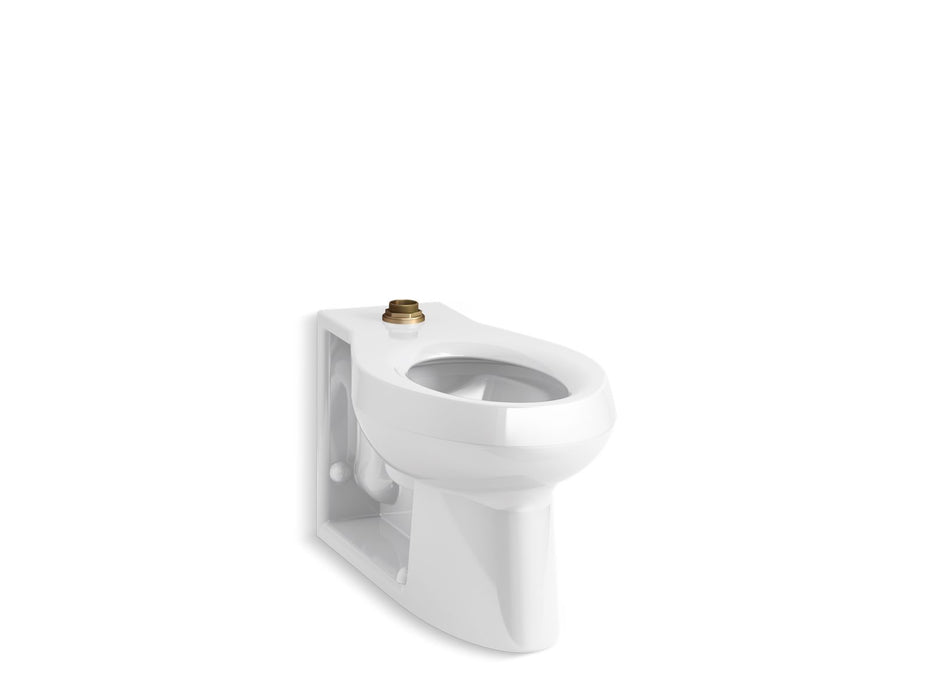KOHLER K-4388-0 K-4388 Anglesey Floor-mount Top Spud Flushometer Bowl with Integral Seat