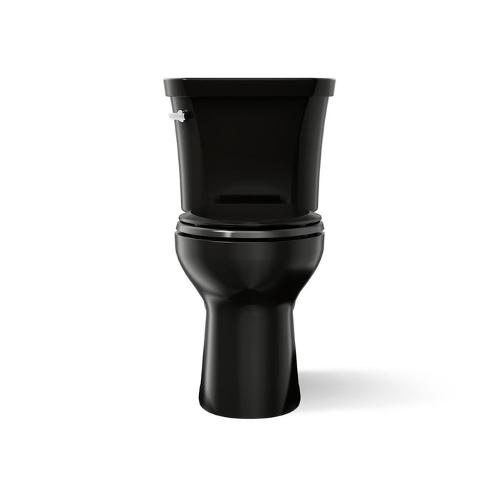 KOHLER Highline Comfort Height Two-Piece Elongated 1.28 GPF Toilet in White (K-43999-0) - Black Black