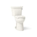 KOHLER Highline Comfort Height Two-Piece Elongated 1.28 GPF Toilet in White (K-43999-RA-0) - Biscuit